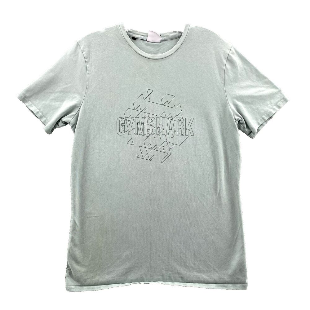 Gymshark Shirt Men's Medium Sage Green Sportswear Weightlift Performance Gym Tee